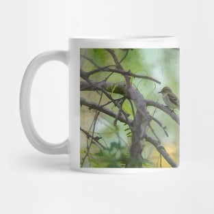 Acadian Flycatcher Photo Painting Mug